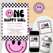 Serviette En Papier Une joyeuse fille rose joyeux anniversaire de visa