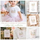 Serviette En Papier Anniversaire d'Oie sotte rose