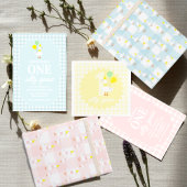 Poster Une drôle d'oie Gingham 1er anniversaire