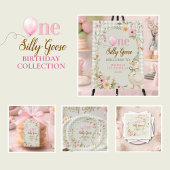 Invitation Un Canard Silly Gingham Rose Floral 1er Anniversai
