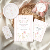 Étiquette One Silly Goose Girl 1st Birthday Return Address