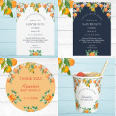 Invitation Un Petit Bébé Cutie Orange Citrus