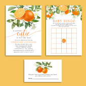 Serviette En Papier Baby shower de la Petite Cutie Orange Citrus