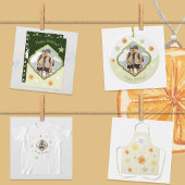 Papier Cadeau Oranges mignonnes et Étoiles pendant les fêtes noi