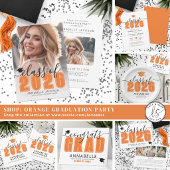 Invitation Fête de remise des diplômes orange simple moderne