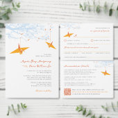 Invitation Mariage de citation d'amour et de grues d'origine  (Personnalisez la collection de ce créateur indépendant.)