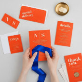 Rafraîchisseur Pour Canette Minimalist Orange Pink Drink Wedding