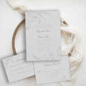Invitation Orchids Reverie Ivory Formal Rehearsal Dinner