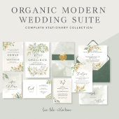 Carte de réponse de mariage botanique moderne orga