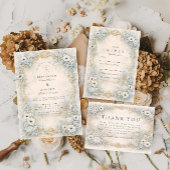 Save The Date Ornate Floral Baroque Wedding