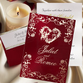 Cartons Réponse Ornate Frame & Heart - Teal/Gold