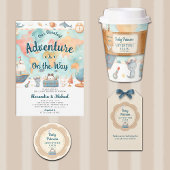 Carte D'accompagnement Greatest Adventure Teal Diaper Raffle Baby Shower
