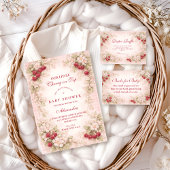 Invitation Our Little Cherry Blossom Baby Shower