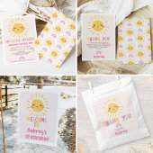 Onze kleine zonneschijn verjaardag dank u cadeaulabel