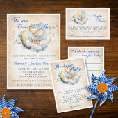 Over the Moon Baby shower Raffle Ticket Informatiekaartje