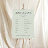 Minimalist Wedding Sign Poster Pale Sage