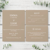 Autocollant de monogramme de mariage classique élé (Personnalisez la collection de ce créateur indépendant.)