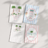 Sticker Rond Rose flamingo Palm Springs monogramme enterrement