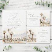 Palm Springs California Landschap Wedding Details Informatiekaartje (Personaliseer de collectie van deze zelfstandige maker.)