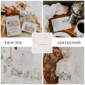 Parisian Café Watercolor Recipe Card Informatiekaartje