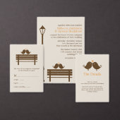 Sticker Rond Inséparables sur le Mariage Park Bench (Personnalisez la collection de ce créateur indépendant.)