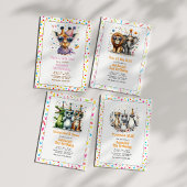 Sticker Rond Thème de fête d'anniversaire "Wild One" sur les re