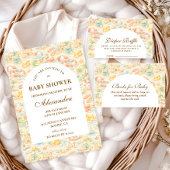 Invitation Pastel Beach Animals  Baby Shower