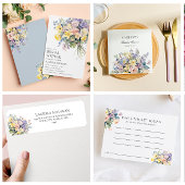 ASSIETTES EN CARTON PASTEL BLOOMING FLEUR SAUVAGE MONOGRAMME BRIDAL