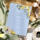 Pastel Citrus Watercolor Double Side Wedding  Menu