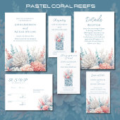 Serviette En Papier Pastel Coral Reef-Beach Mariage- Napkins