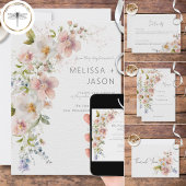 Pastel Floral Merci Mariage moderne