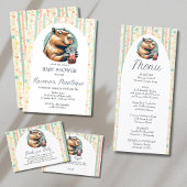 Serviette En Papier Striped Funny Capybara Personalized Baby Shower