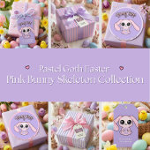 Creepy Cute Pastel Goth Bunny Easter Sticker