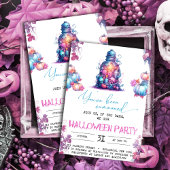 Trendy pastel blauw en pastel roze Halloween Party Mok
