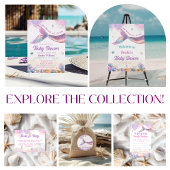 Carte D'accompagnement Shimmering Seashell Mermaid Book Request Girl