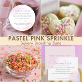 Carte De Remerciements Pastel Pink Sprinkle Bread Care Instructions