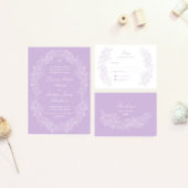 Carte De Remerciements Romantic Purple Crest Photo Wedding