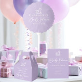 Serviette En Papier Pastel Purple Horse Baby shower sur mesure