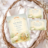 Invitation Pastel Silly Goose Farm Baby Shower