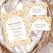 Invitation Pastel Tropical Animals Baby Shower