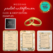 Invitation Pastel Fleur sauvage Meadow Mariage sûr date