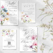 Numéro De Table Wildflower Meadow Wedding Table Number