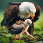 Patriottische Kale Eagle Vaderdag Wildlife Gift Legpuzzel