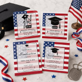 Invitation de fête de remise des diplômes avec dra