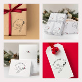 Tampons Encreurs Peace Loy Foi Foi Noël Neige Bird Berries