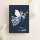 Serviette En Papier Ange de Noël personnalisé Vacances Paix Terre