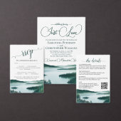 Invitation Rien de Fantastique Rustique Lac Code QR Mariage  (Personnalisez la collection de ce créateur indépendant.)