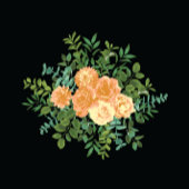 Cravate Black & Peach Mariage Floral moderne