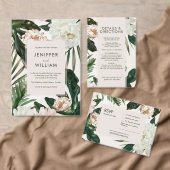 Perzik Witte Pioenen & Groene bladeren Bloemen bru Save The Date (Personaliseer de collectie van deze zelfstandige maker.)