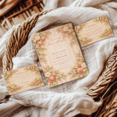 Invitation Mariage Romantique Fleurs de Pêcher